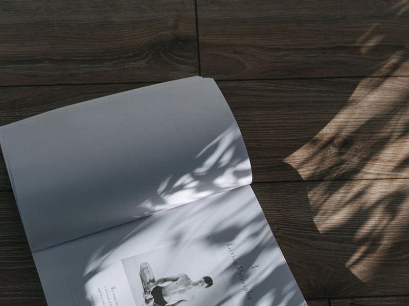 A serene and minimalist space prepared for yoga practice.